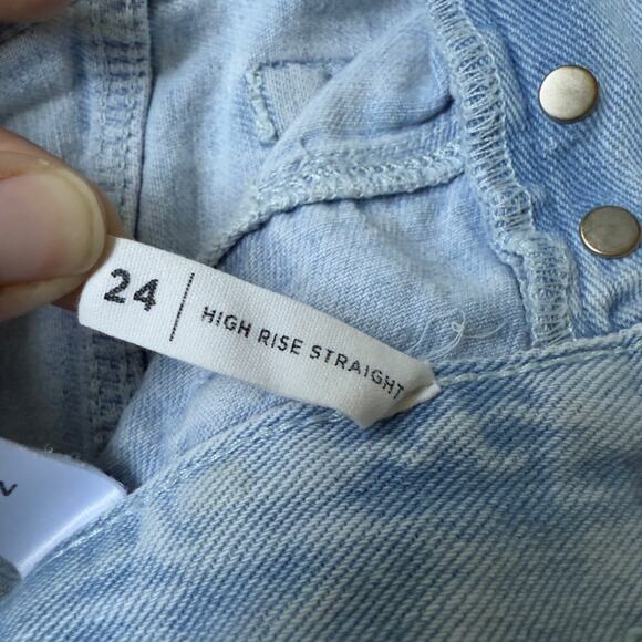 Pacsun High Rise Straight Jeans Light Wash Size 24 - Picture 6 of 8